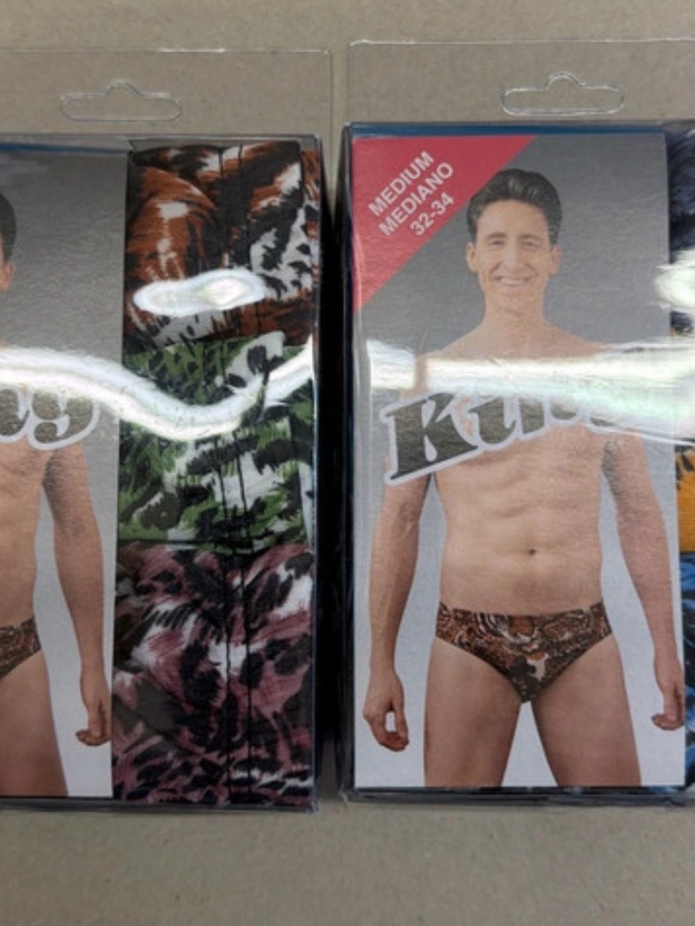 Men's Medium Briefs - Brown Camo Print